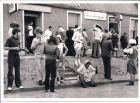 Pram Race contestants outside the Hi-Hat bar and lounge