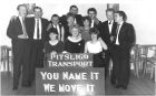 L-R: Jimmy Mundie, Joe Ritchie, Frank Clark, Kenny Tawse, Jim Burnett, Russell Hendry, Hendry Begg, ? ? Sheila Hendry, Morag Strachen, Myrtle Ritchie, ? ?.