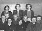 Back L-R  Meg Kelman, Nannie Fraser, Mary Burnett, Ina Wallace, Tittie Gray, Phylis Fraser, Beldie Friars, Annie Murray, Mak Mundie and Makie Rattray