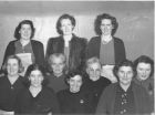 Back L-R  Meg Kelman, Nannie Fraser, Mary Burnett, Ina Wallace, Tittie Gray, Phylis Fraser, Beldie Friars, Annie Murray, Mak Mundie and Makie Rattray