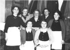 Back Row L-R: Mima Sutherland, Chrissie Park, Ina Wallace, Beldie Friars, Tittie Gray. Front: Meg Kelman and Mak Mundie