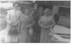 Left to right: Nell Mackie, Meg Kelman, Mrs Fullerton, Ina Wallace.
