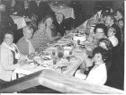 Left row L-R: Mary Murison, Lil Sangster, Sarah Milne,Lizzie and Andrew Brown. Next row: Margaret Simpson, ??, Moira Fraser, Katy Gall, Rev Isac Ralph, ??, Mrs Ralph