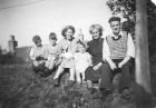 L-R: John Fraser, Fraser Wallace, Meg Kelman, Lilian Kelman and Phylis and Doddie Fraser.