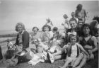 Sitting from left - Phyllis Fraser, Nan Grant, ?, Margaret Coutts, Peg Smith, Ula Coutts, Eileen Smith.
