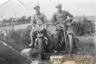 Dick Wood and Vic Shearer on their motor bikes