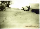 Looking up the School Brae after a snow storm in 1942